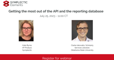 Symplectic Elements quarterly webinar: Getting the most out of the API and the reporting database