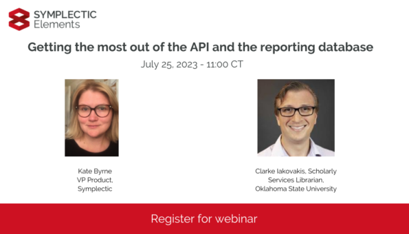 Symplectic Elements quarterly webinar: Getting the most out of the API and the reporting database