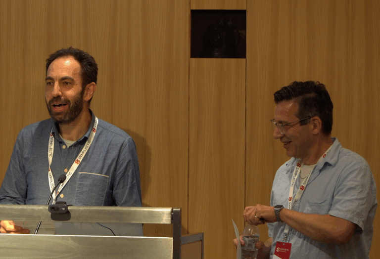 David Saunders, Research Information Analyst, and Martin Carrolchick, Research Information Officer, presented at the 2023 European User Day in London