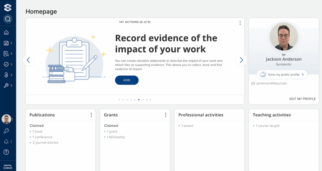 The Elements homepage with new navigation menu