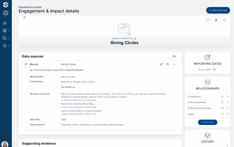 Engagement & impact details - screenshot