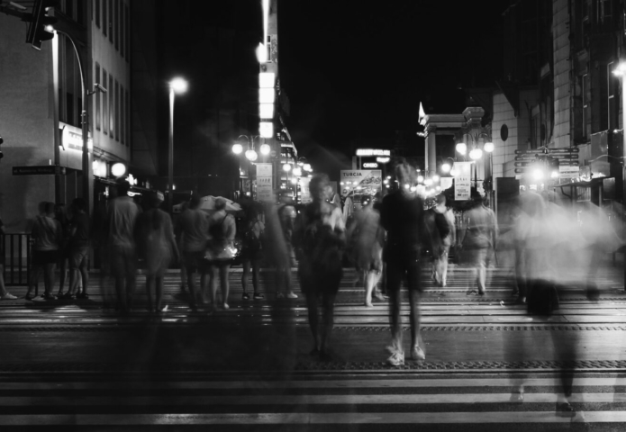People crossing the street