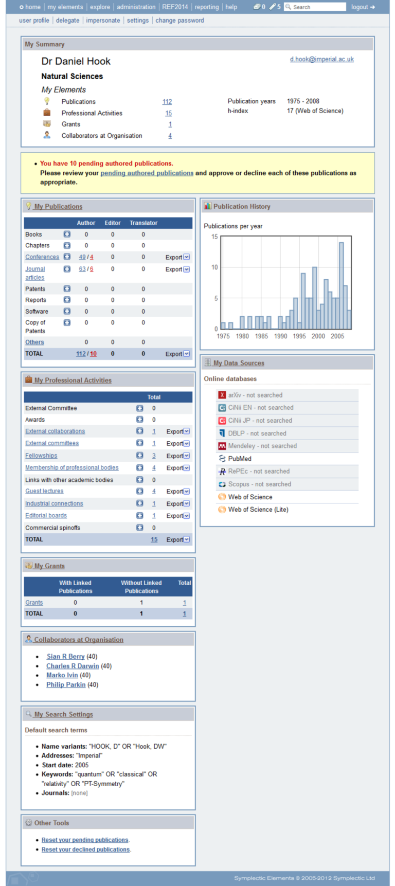 Grant interface